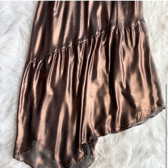 Xhilaration Women's Plus Size Metallic Lined Asymmetrical Spaghetti Strap Dress - Picture 3 of 7